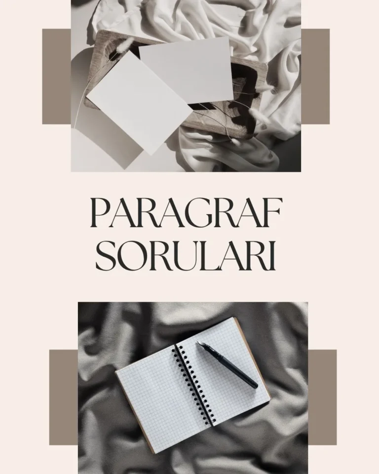 PARAGRAF SORULARI